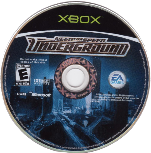 Need for Speed - Underground (USA) Game Disc